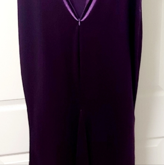 Elegant Purple Satin Dress - Picture 2 of 6